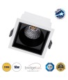 GLOBOSTAR® PLUTO-M 60271 Χωνευτό Downlight Σποτ με Honeycomb Anti Glare Reflector LED 10W 1250lm 38° AC 220-240V IP20 Θερμό Λευκό 2700K - Bridgelux COB Chip & TÜV SÜD Driver - Λευκό & Μαύρο Ματ - Μ8.4 x Π8.4 x Υ5.9cm - Q7.5 x 7.5cm - 5 Χρόνια Εγγύηση